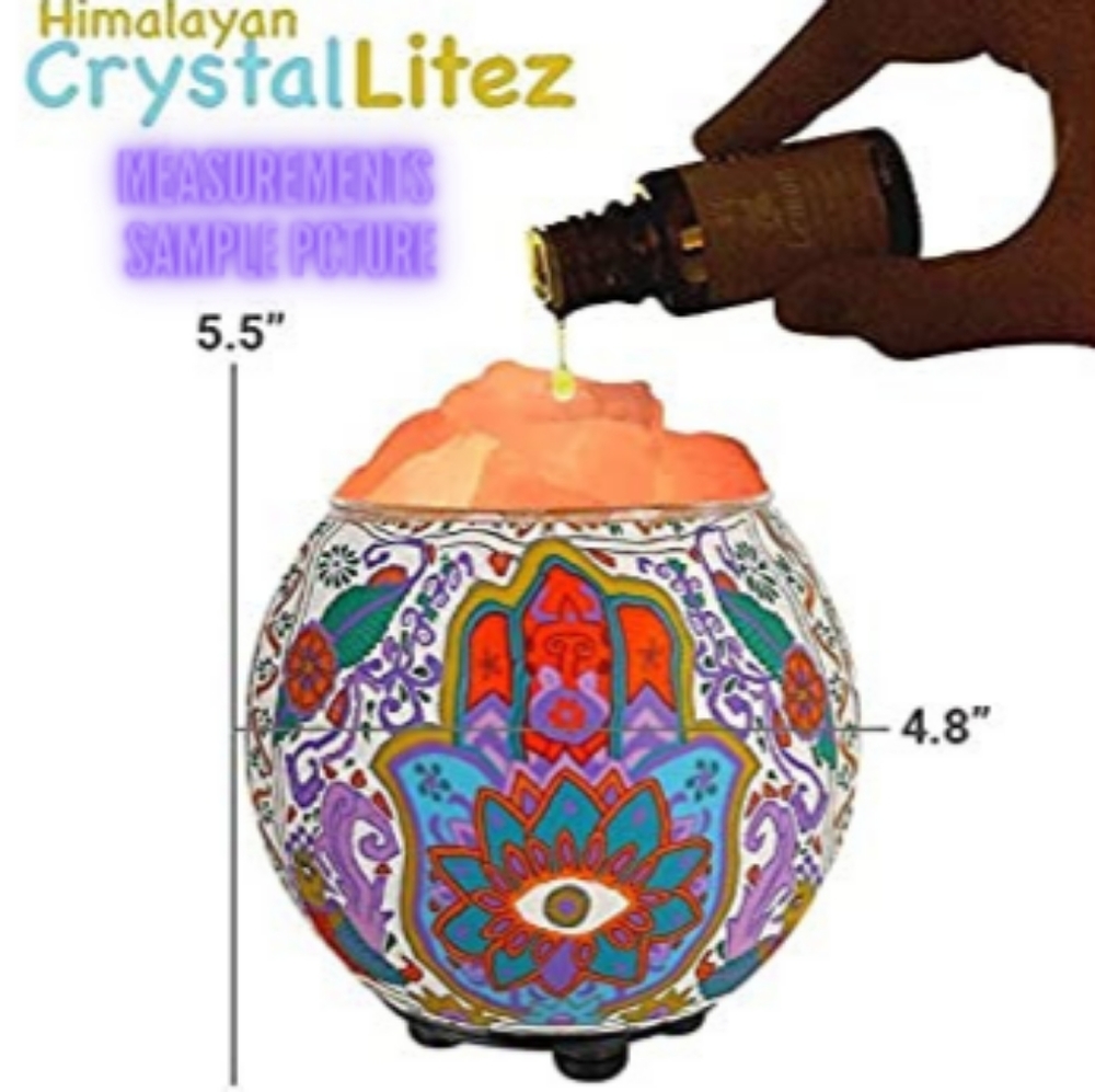 Rasta Pot Leaf Salt Lamp Oil Diffuser - Picture 6 of 10
